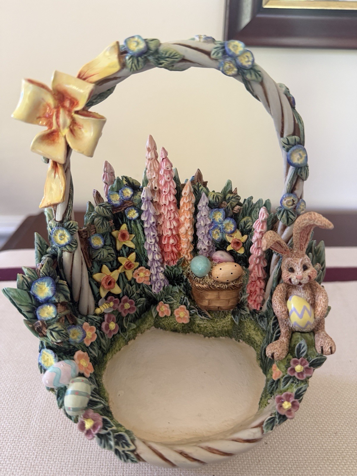 Goebel Easter Basket Hummelscape Joys of Spring Vintage 2000 #1059D