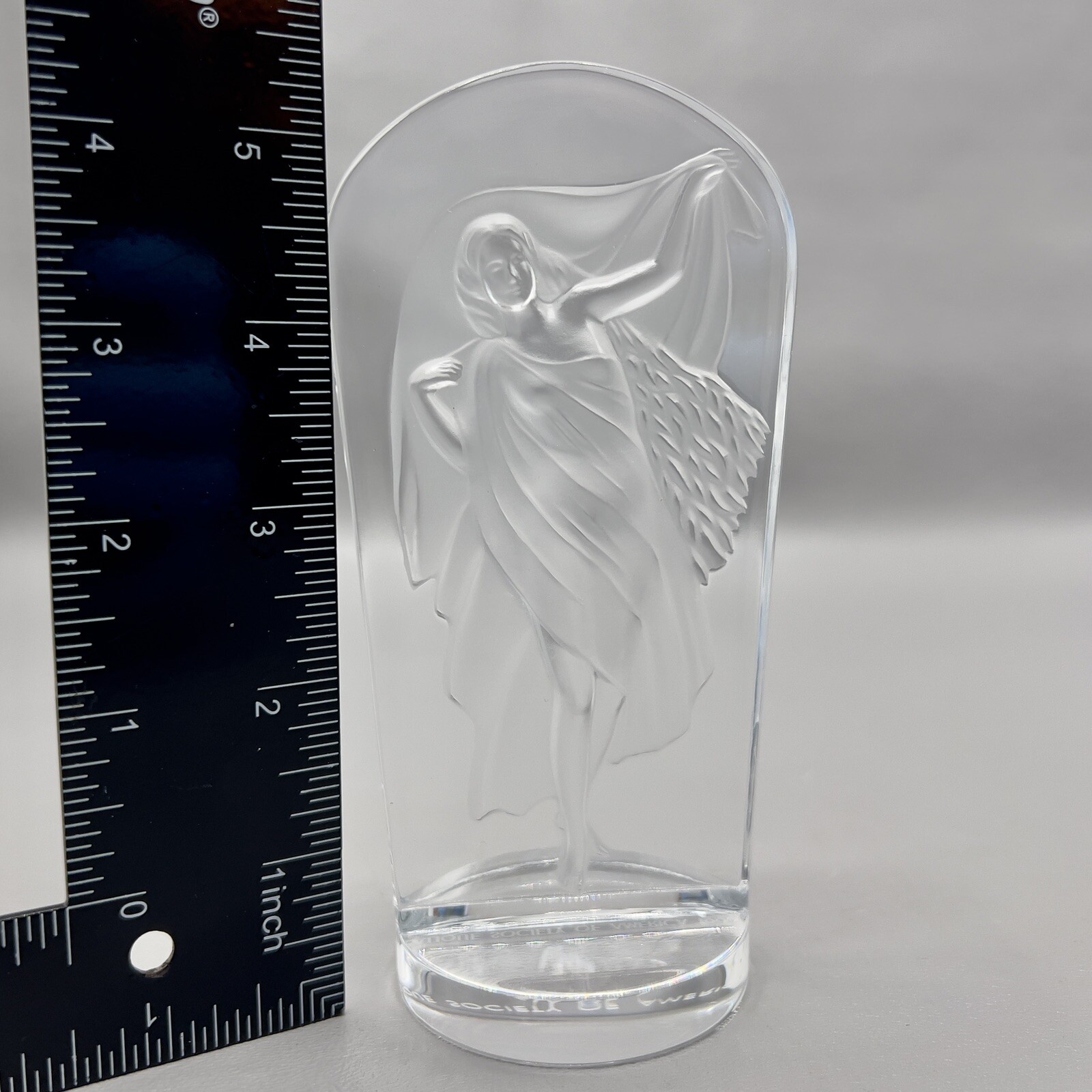 Lalique France Crystal Heista Medallion Society Of America 1990 Paperweight