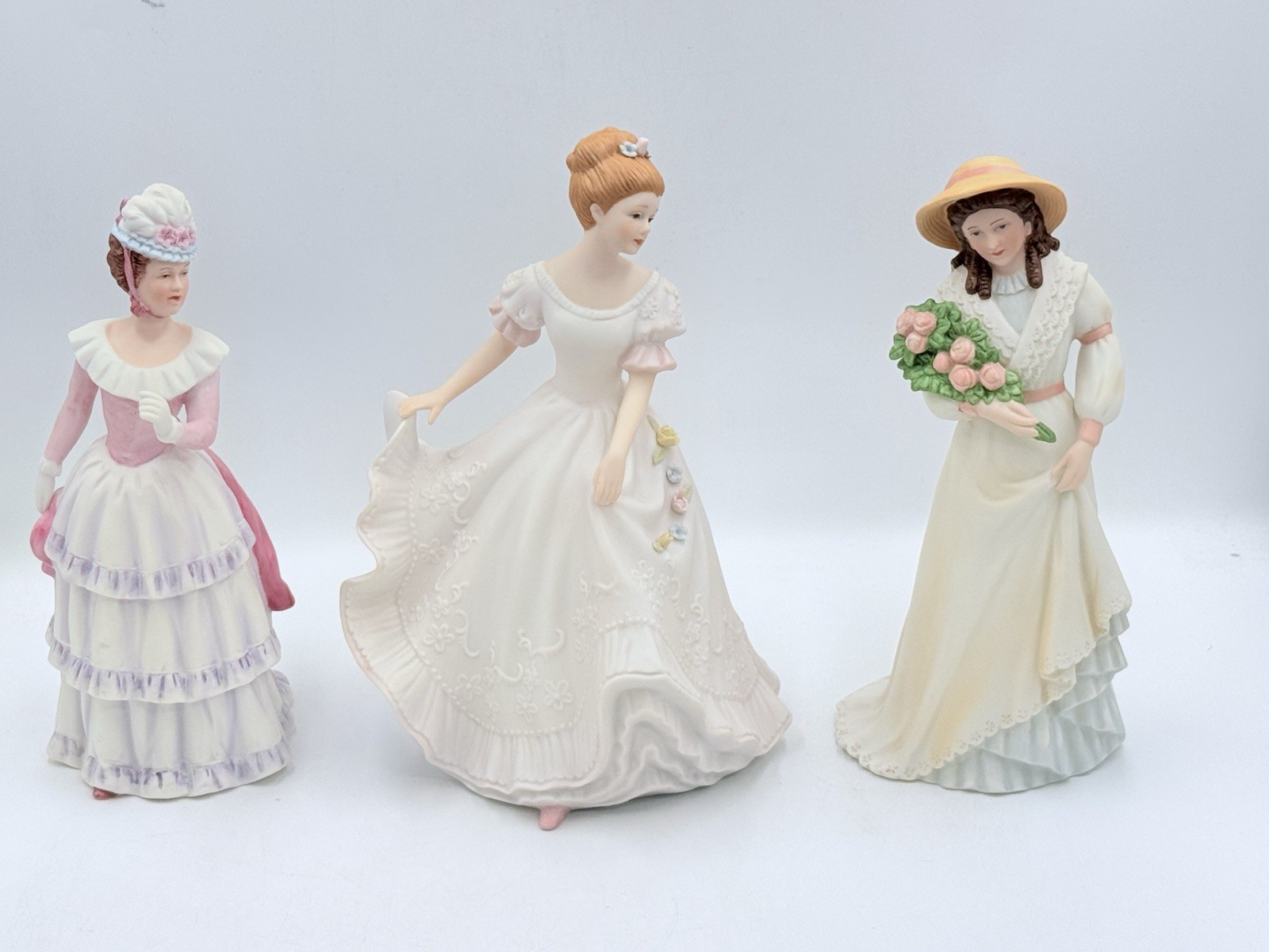 Homco Victorian 3 Vintage Lady Figurines