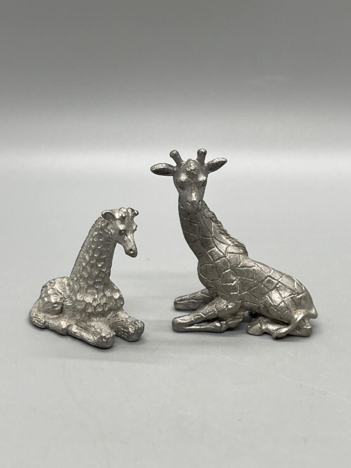 Miniature Giraffe Figurine Vintage Pewter; Vintage Pewter; Spoontique