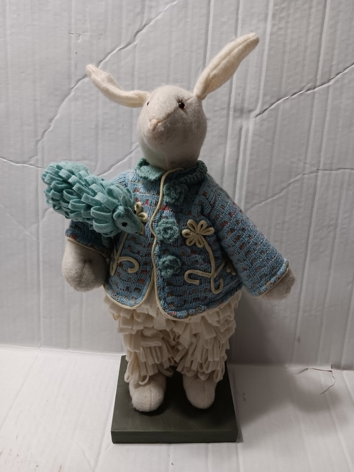 FORESIDE Gorham,Maine. Rabbit figure with a sheep on his arm, 16 inch.