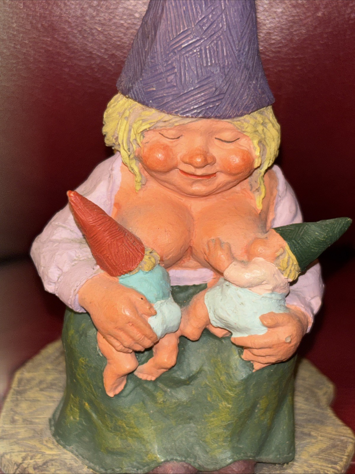 Rien Poortvliet “Catherine with babies” Gnomes figurine By Egbert Twin Gift