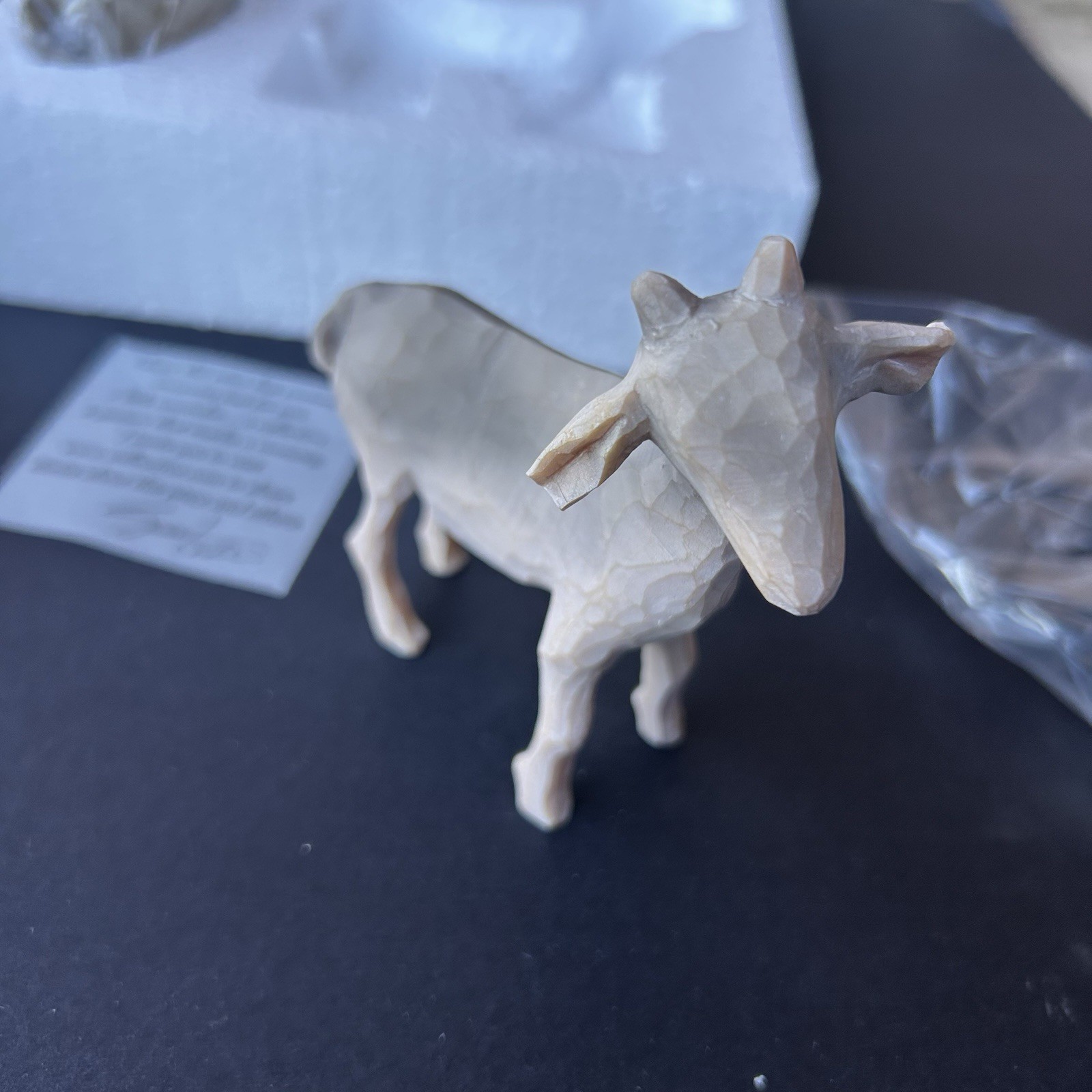 Willow Tree Ox and Goat Sculpted Hand Painted Nativity 2 Piece Set New Open Box
