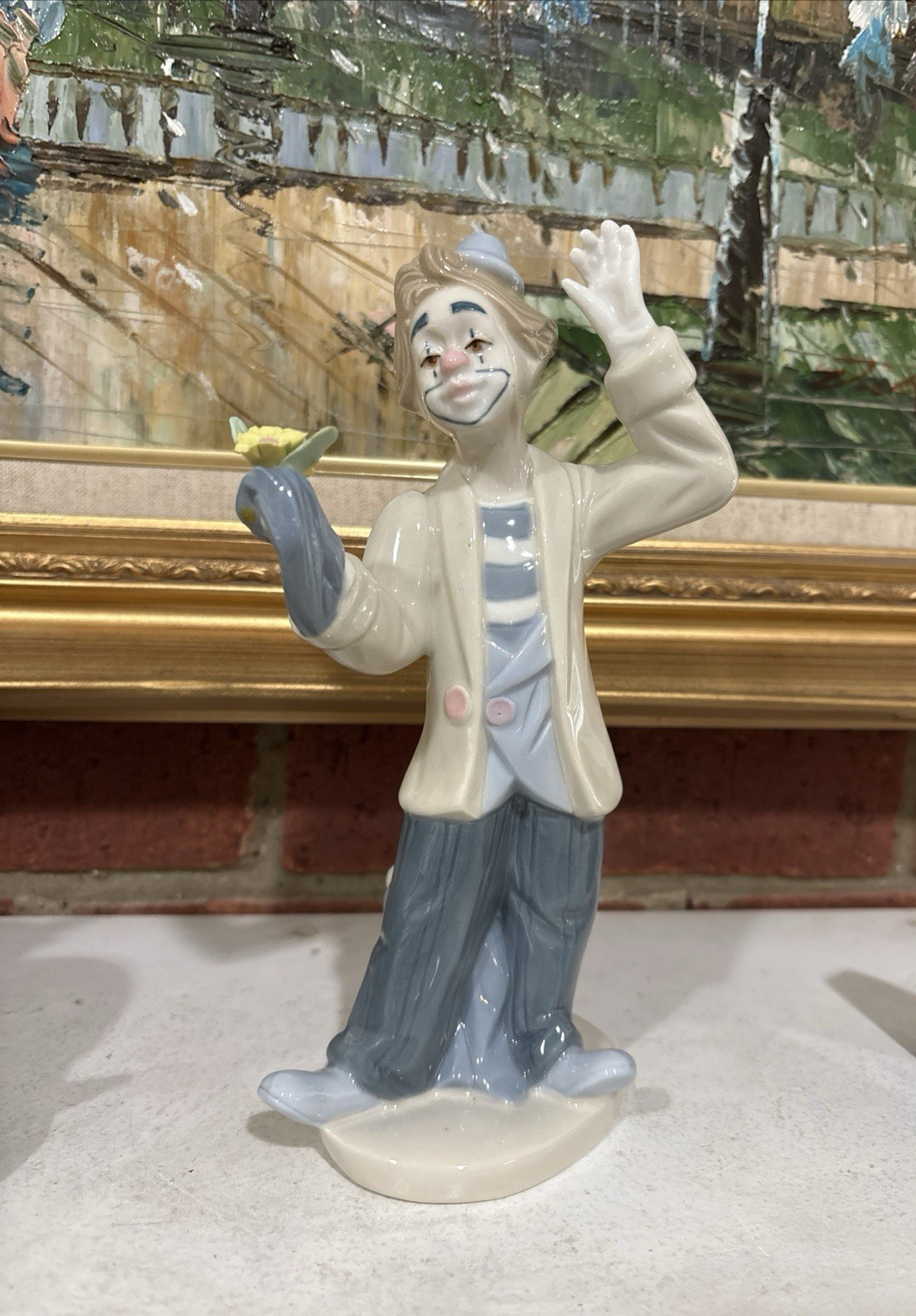 Paul Sebastian Glazed Porcelain Clown Figure Art Deco Circus Magician Pastels