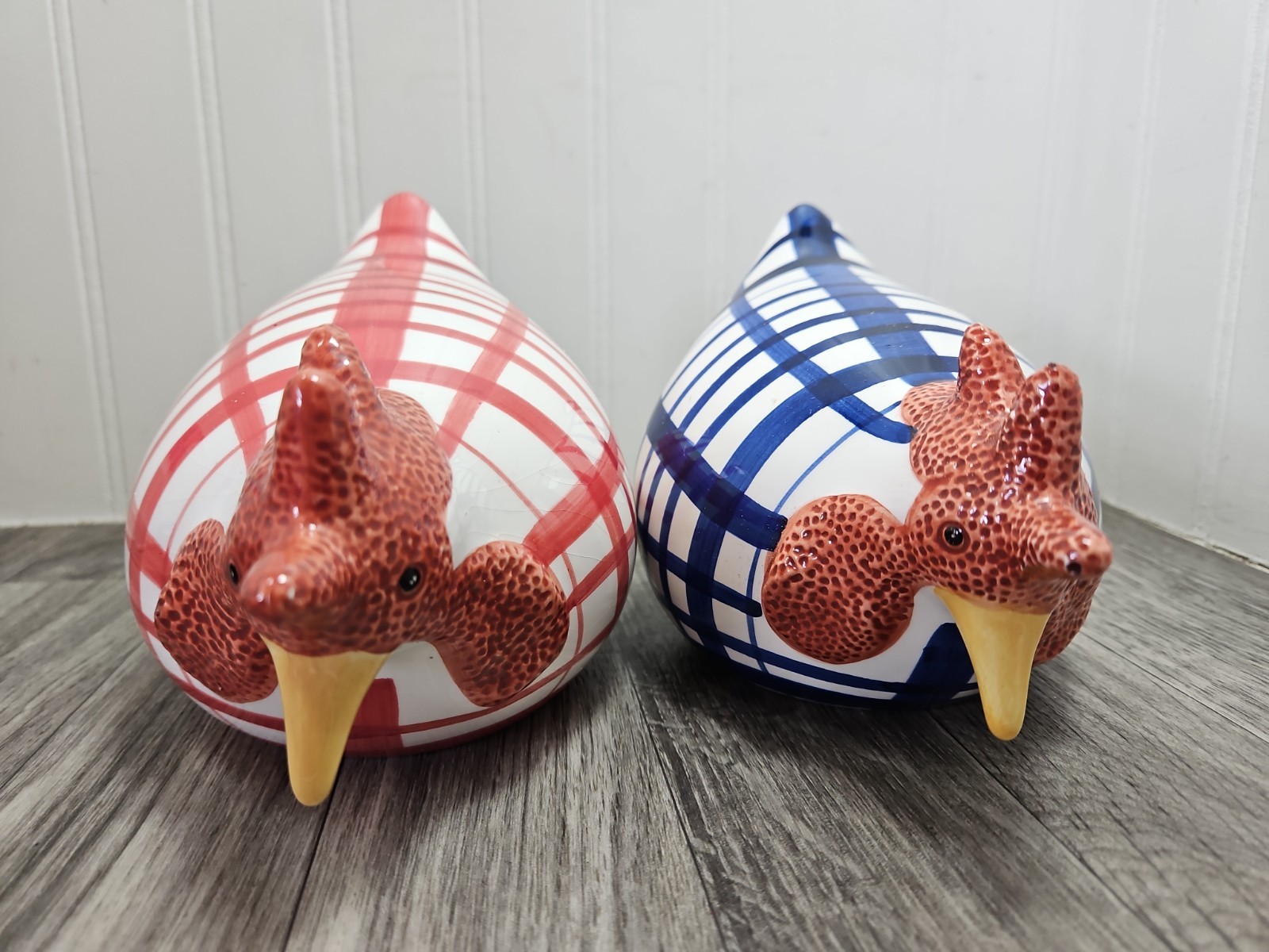 Handpainted Ceramic Hens
