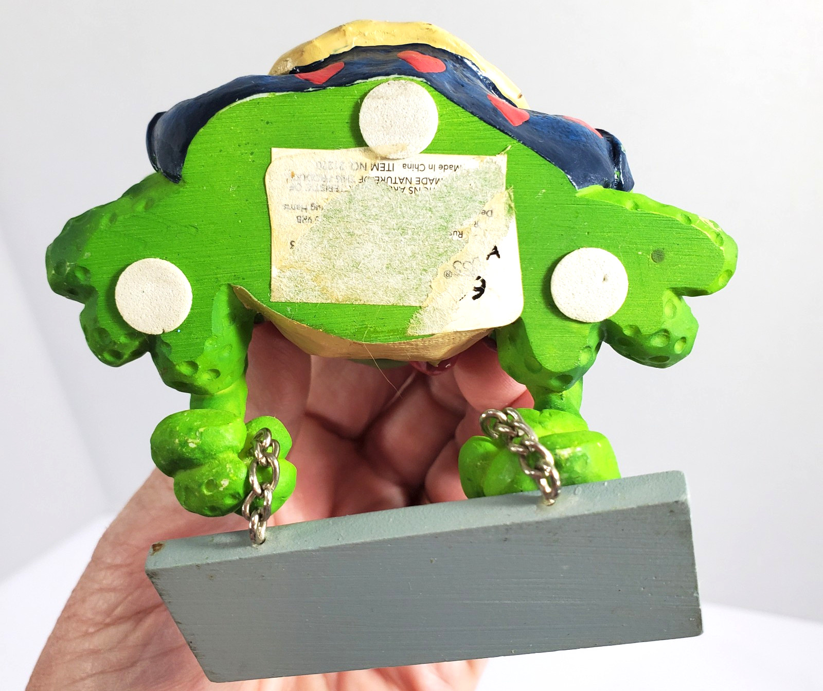 Russ Berrie Old Croaker Frog Shelf Sitter Figurine Douglas Resin Birthday Gift