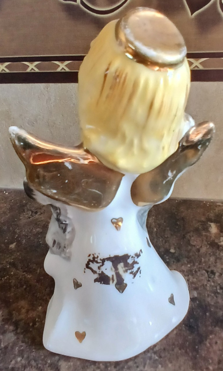Yona Shafford Student of Hedi Schoop BE KIND TO ANIMALS Angel Figurine W Dog 5″