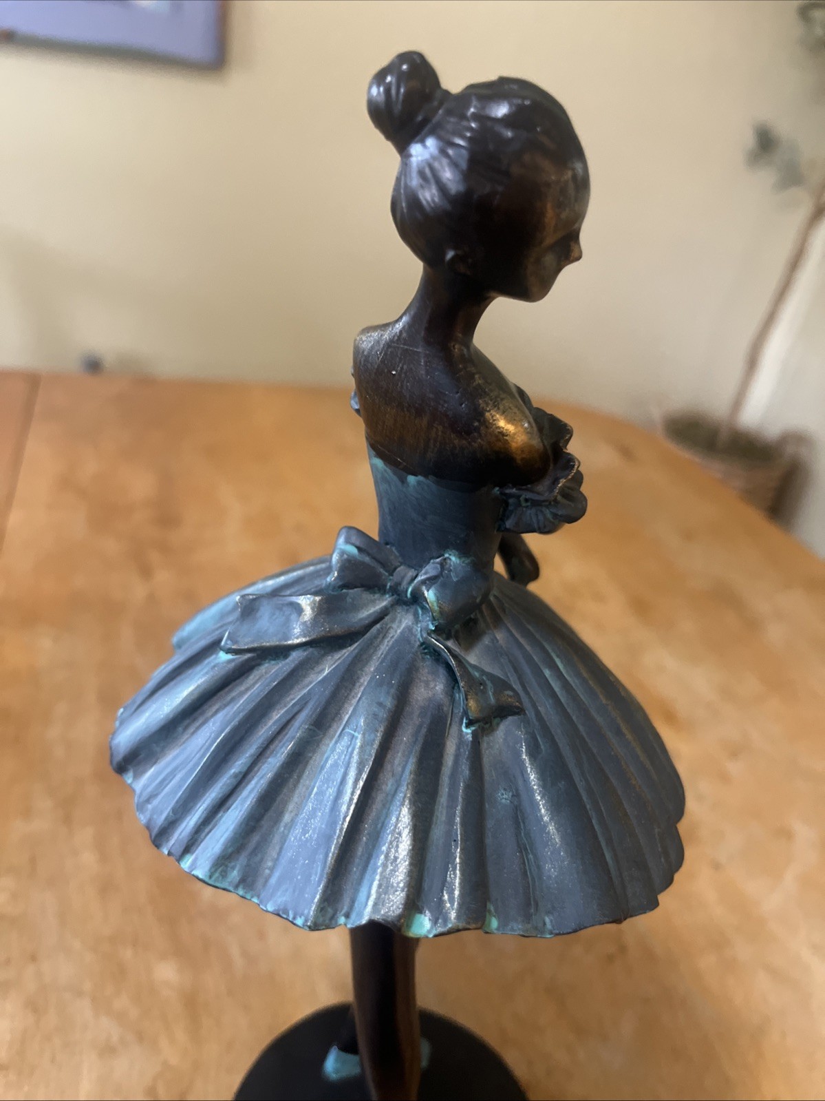 Ballerina Dancer Woman Figurine Statue 11.5” Composite Resin 4” Base