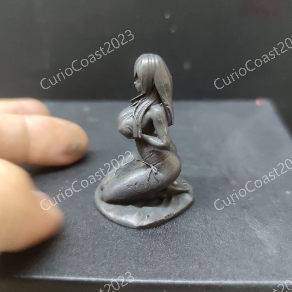 Pure Brass Busty Lady Girl Copper Beauty Elf Lily Ornaments Female Body Statue