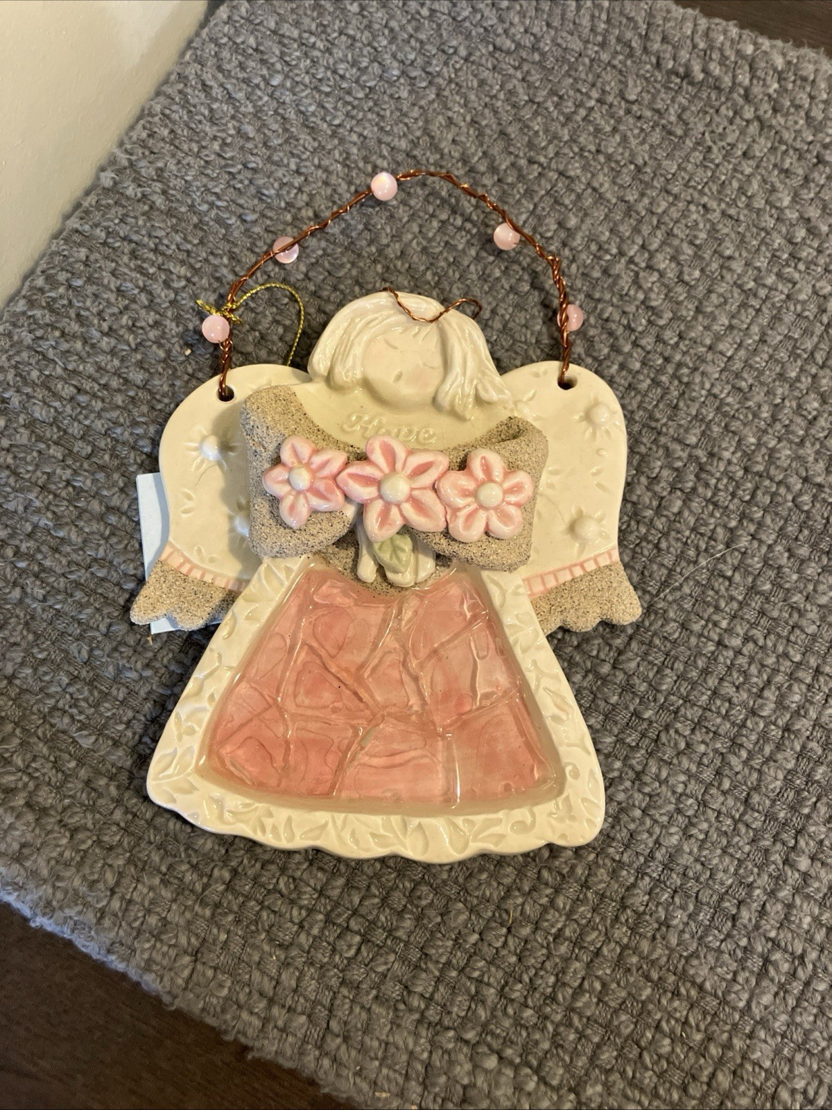 Hand Crafted Art Pottery Angel Impressions By Carol Jones “Hope” Angel