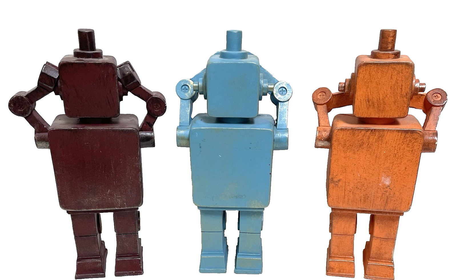 Three Hands 3 Multi-Colored Robots – Hear No Evil See No Evil Speak No Evil