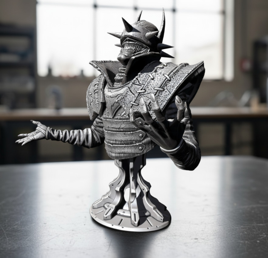 Batman Who Laughs Joker Bust Figure Large 10″ inch – 3D Printed Figurine Statue