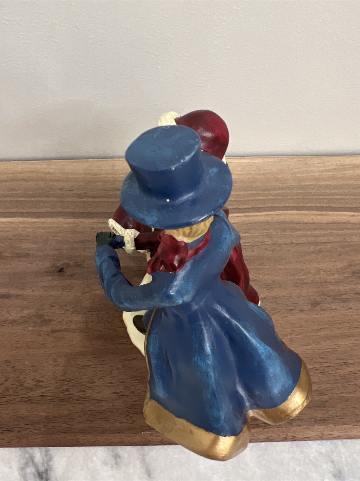 Vintage Victorian Couple Holiday Figurine 7 inches tall