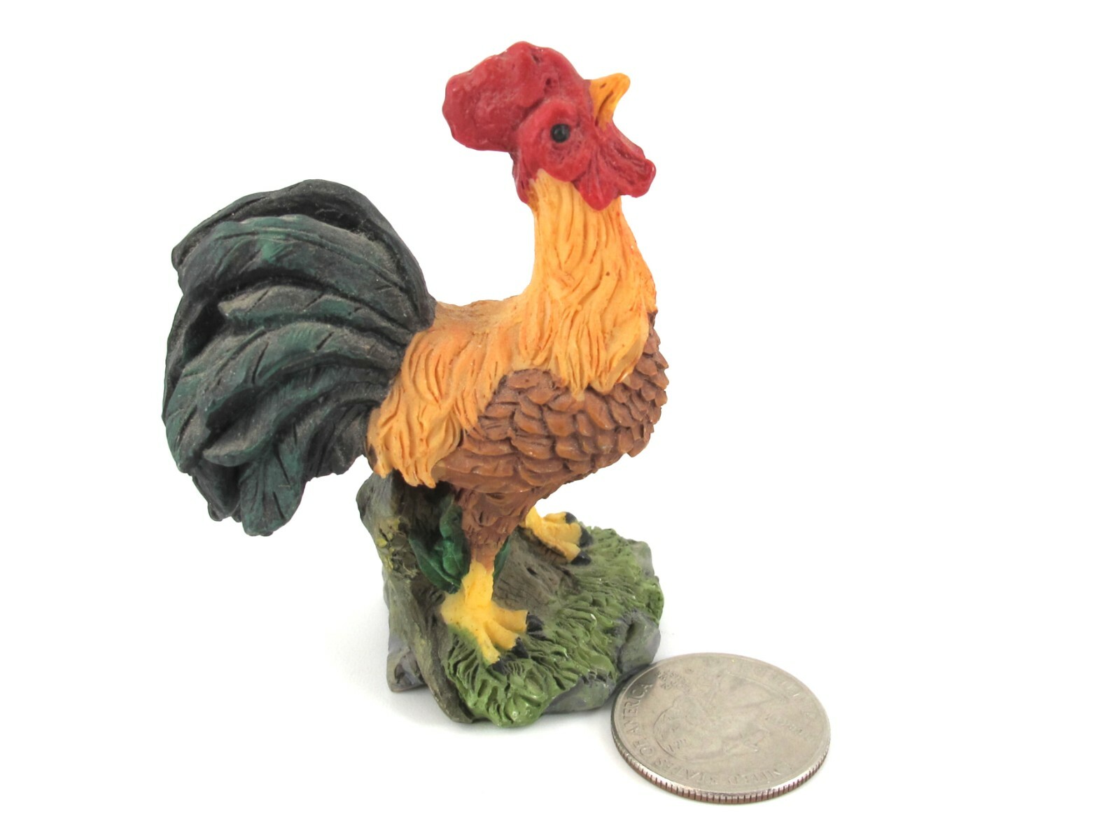 Rooster FIGURINE SATIS- 5 Bright Colors 2 ¾” tall