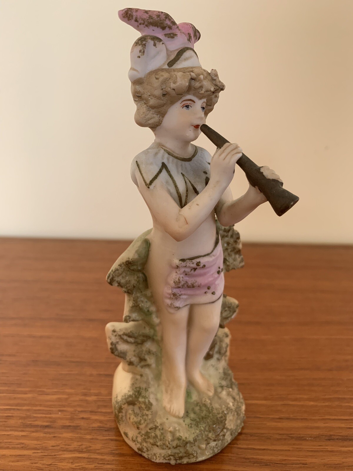 Rare Vintage Ardalt Lenwile China Figurine Of Jester With Flute 6433A Hand Paint