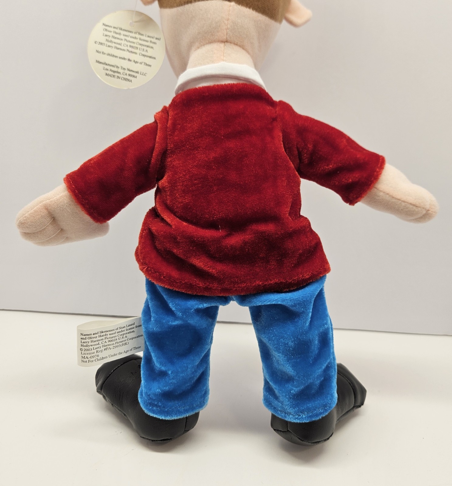2003 Larry Harmon Pictures Toy Network Laurel Stan Laurel Doll Plush Toy 16”