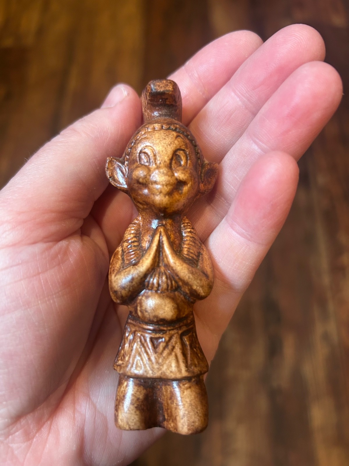 Vintage Treasure Craft Hawaiian Mythical Menehune Figurine Tiki Souvenir