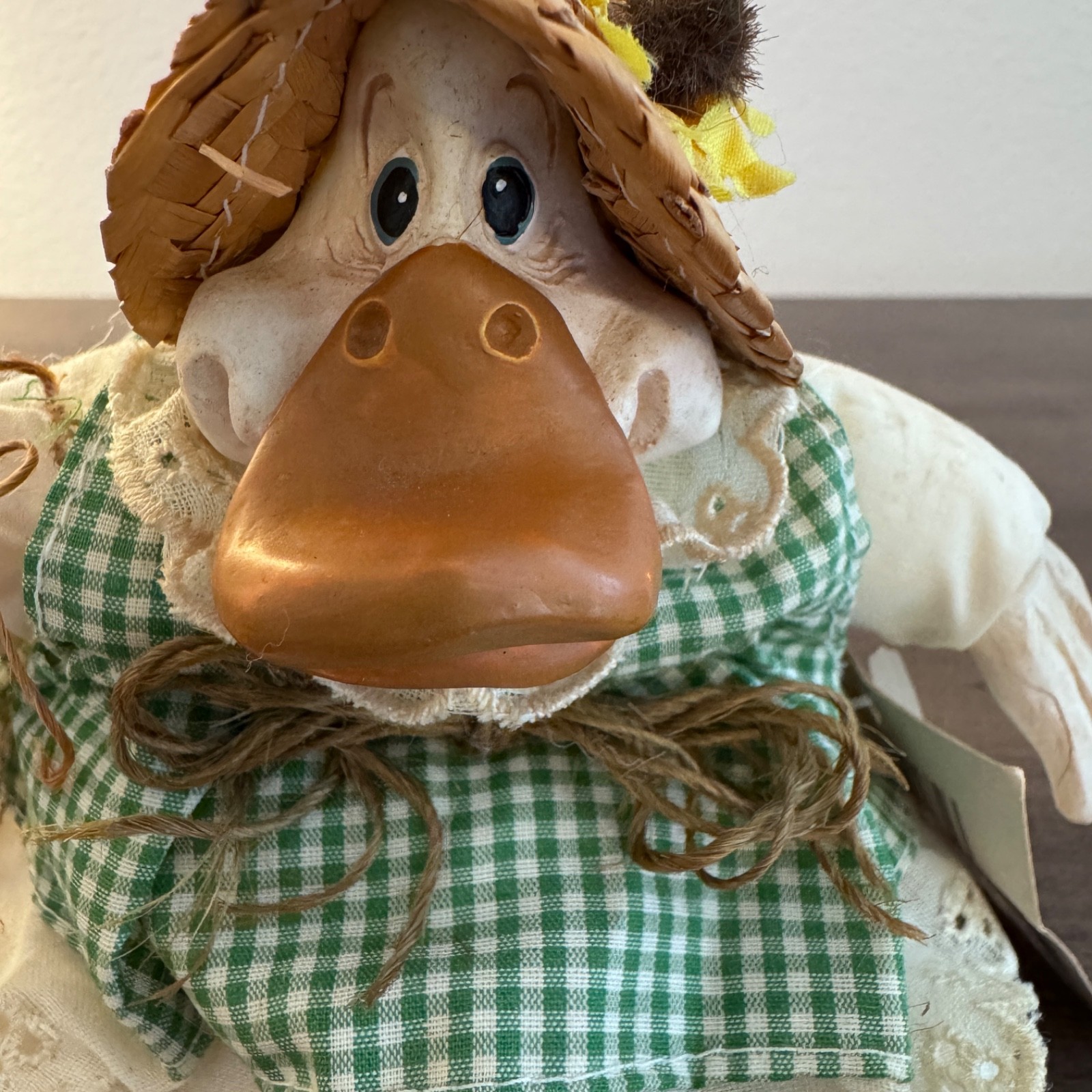 RUSS BERRIE & CO. ‘The Country Folks’ Miss Happywings – DUCK Shelf Sitter Figure
