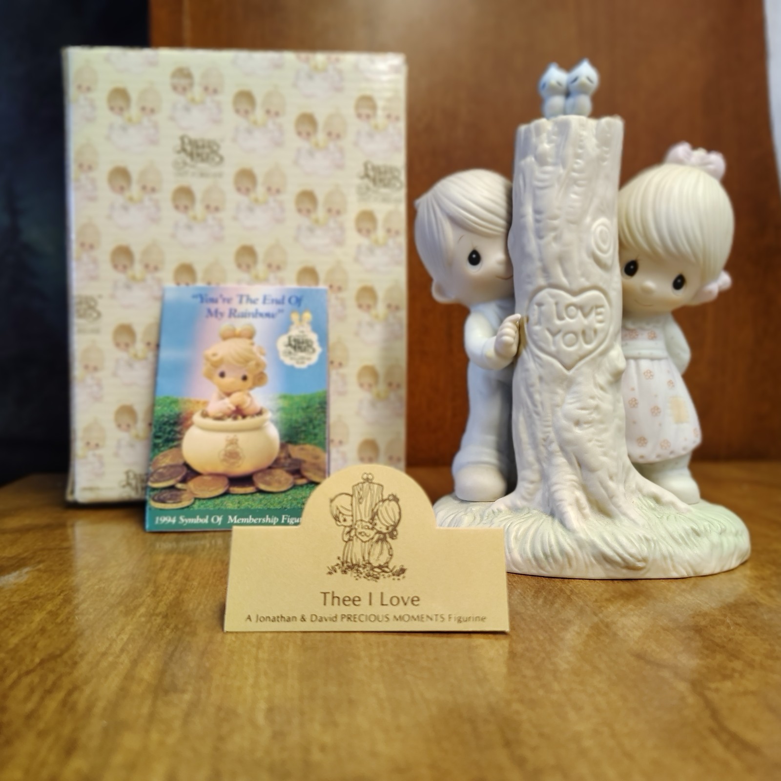 Enesco Precious Moments 1979 Porcelain Figurine ‘Thee I Love’ Vintage