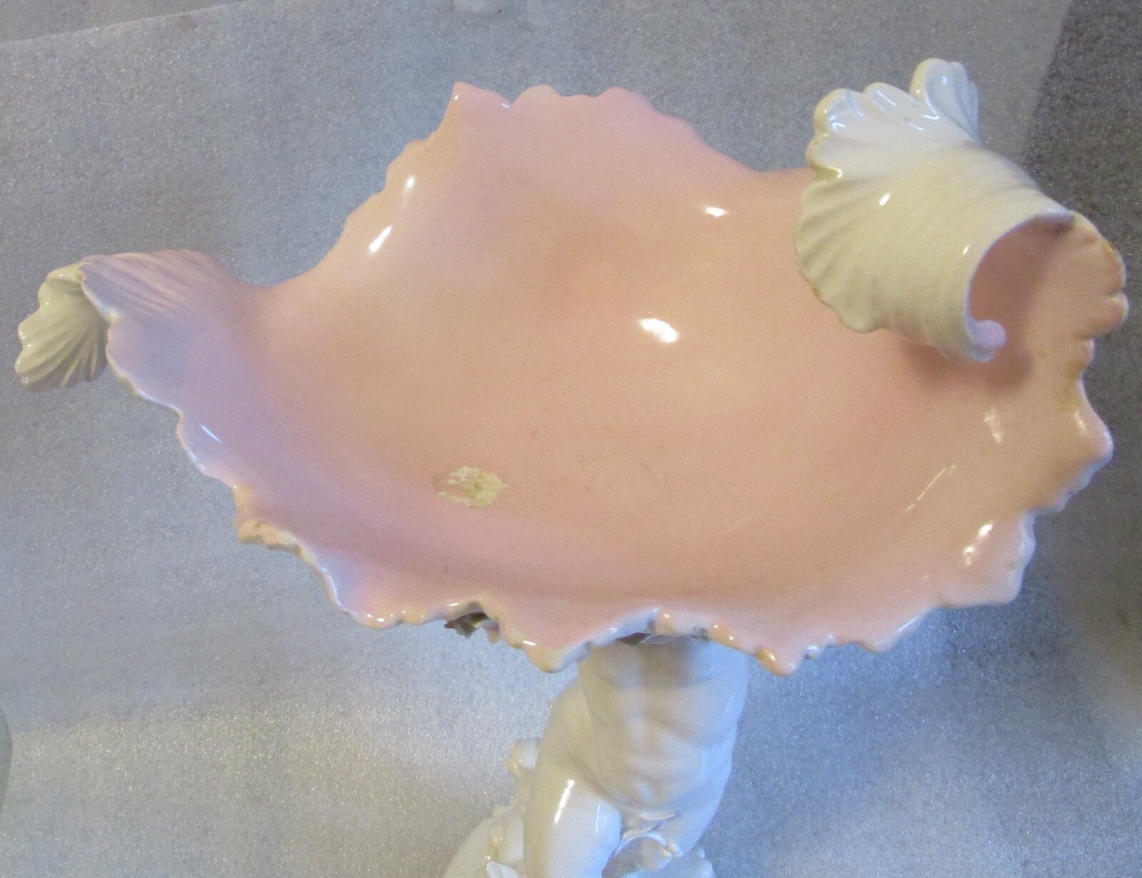 Vtg Italy Signed White Ceramica Bianca Sculpture Capodimonte Style Putti Cherub