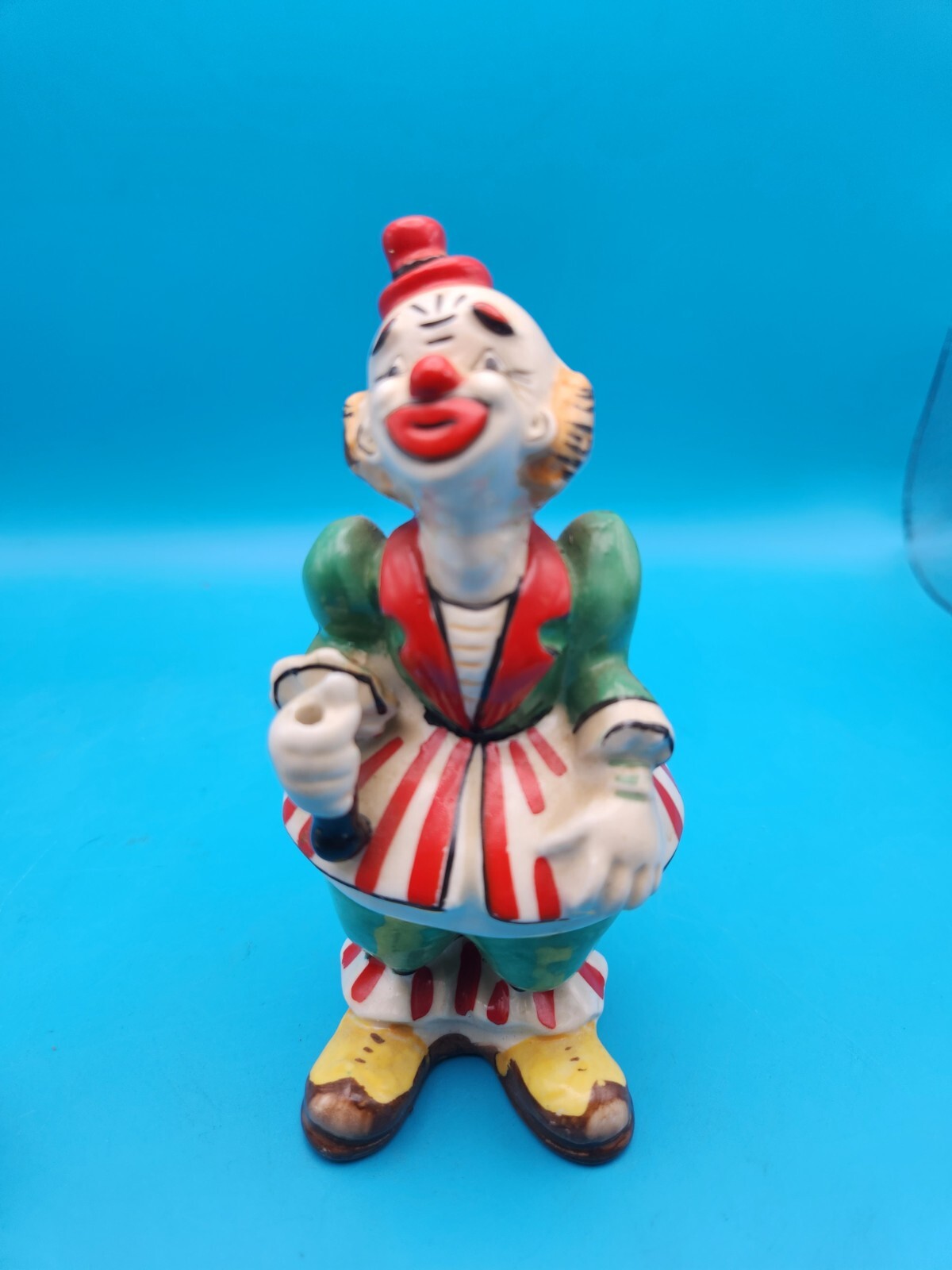 Vintage 1957 Yona Original Clown with Umbrella Porcelain Figurine Very Rare Item