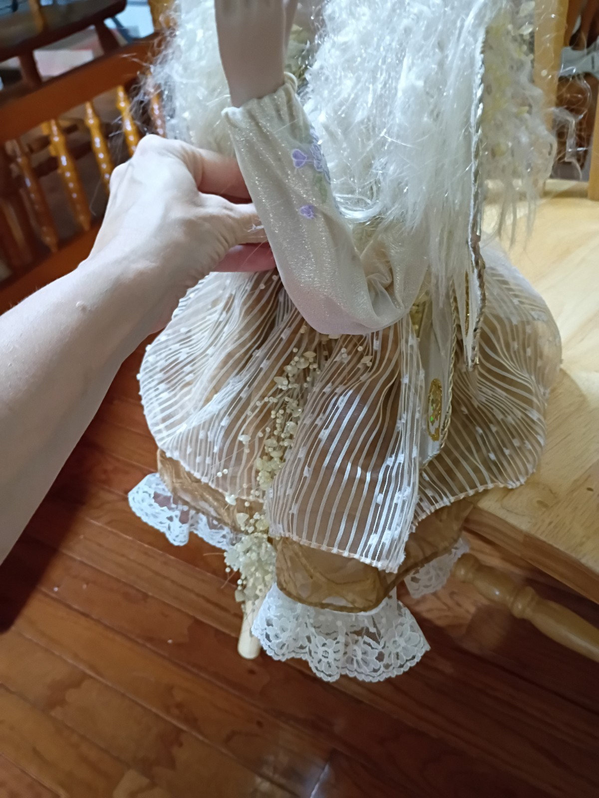 Large Porcelain And Fabric Ballerina Angel