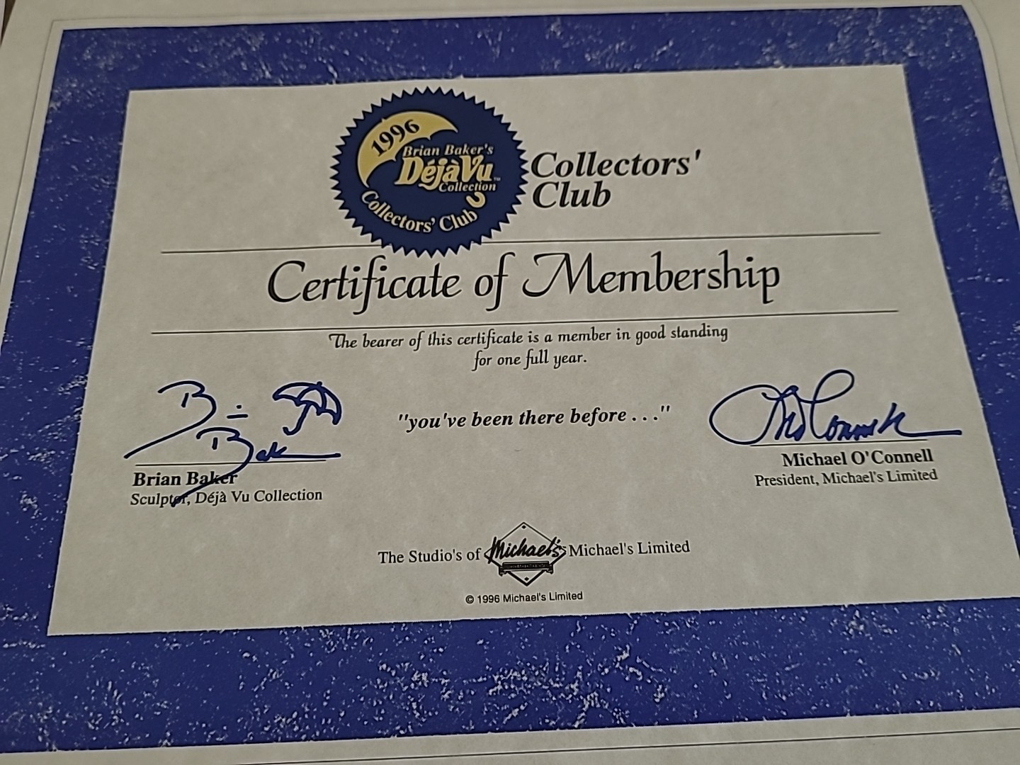 Brian Baker Deja Vu 1676 “Queen Anne Cottage” COA & Signed Collector’s Club