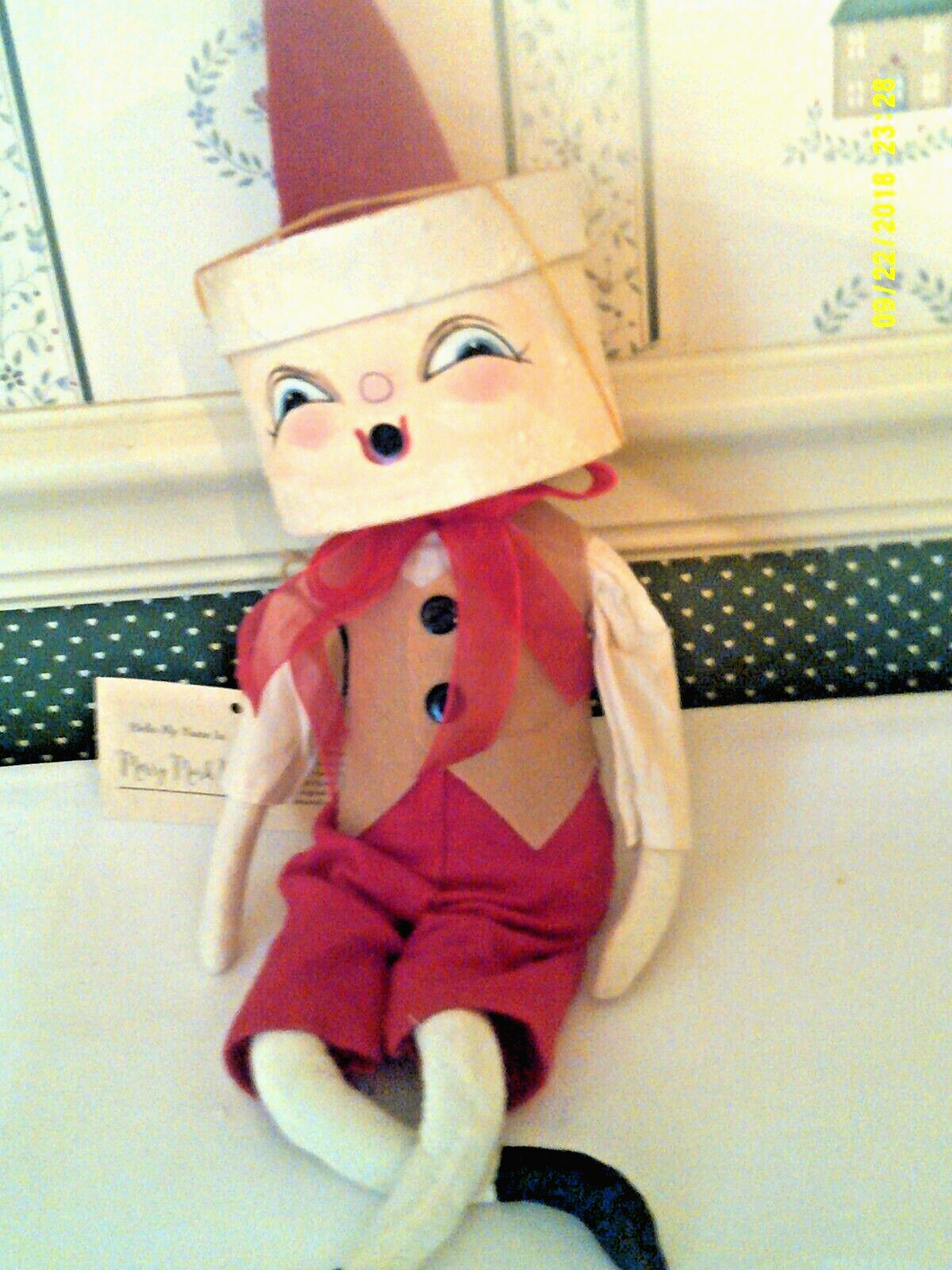 JOE SPENCER-GATHERED TRADITIONS-15″-MERRY MARK BOX HEAD ART DOLL FIGURE-2023-NEW