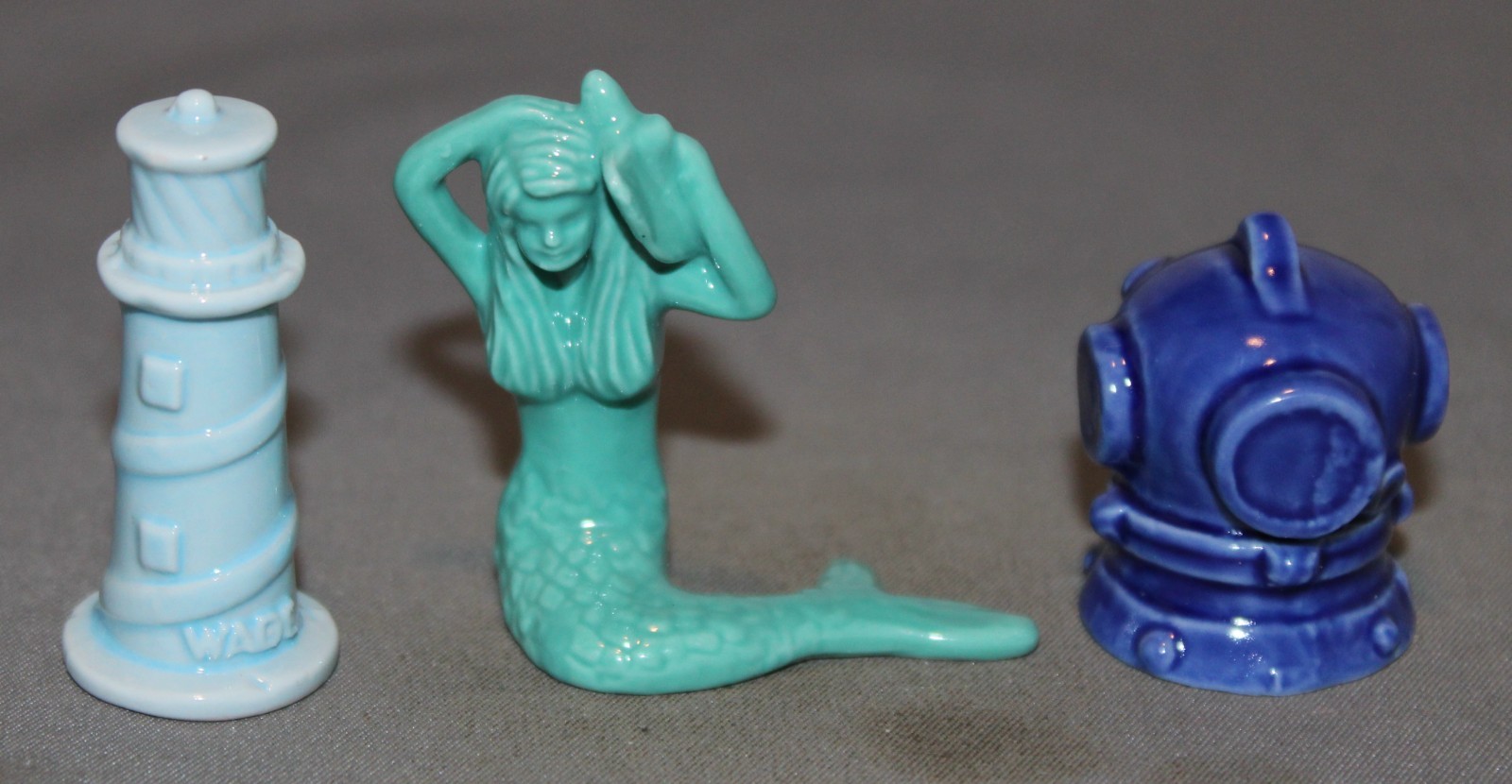 Wade Mini Sampler of 3 Nautical Series Lighthouse, Mermaid and Diving Helmet.