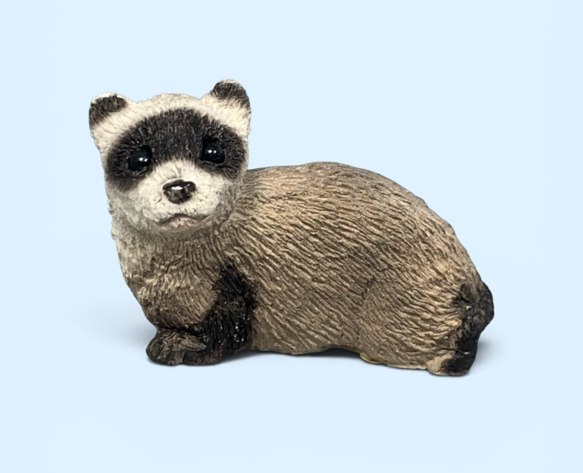 Stone Critter Littles Black Footed Ferret Figurine Vintage USA SCL-065