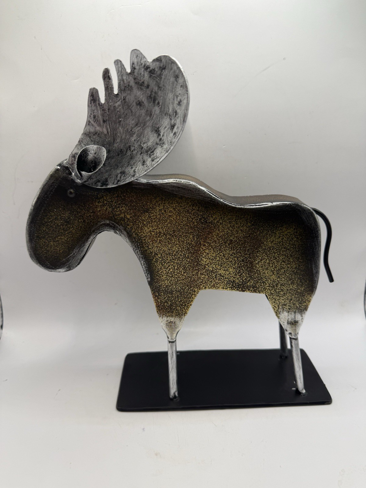 Rustic Moose Metal Tabletop Sculpture Lodge Cabin Decor Outdoorsman