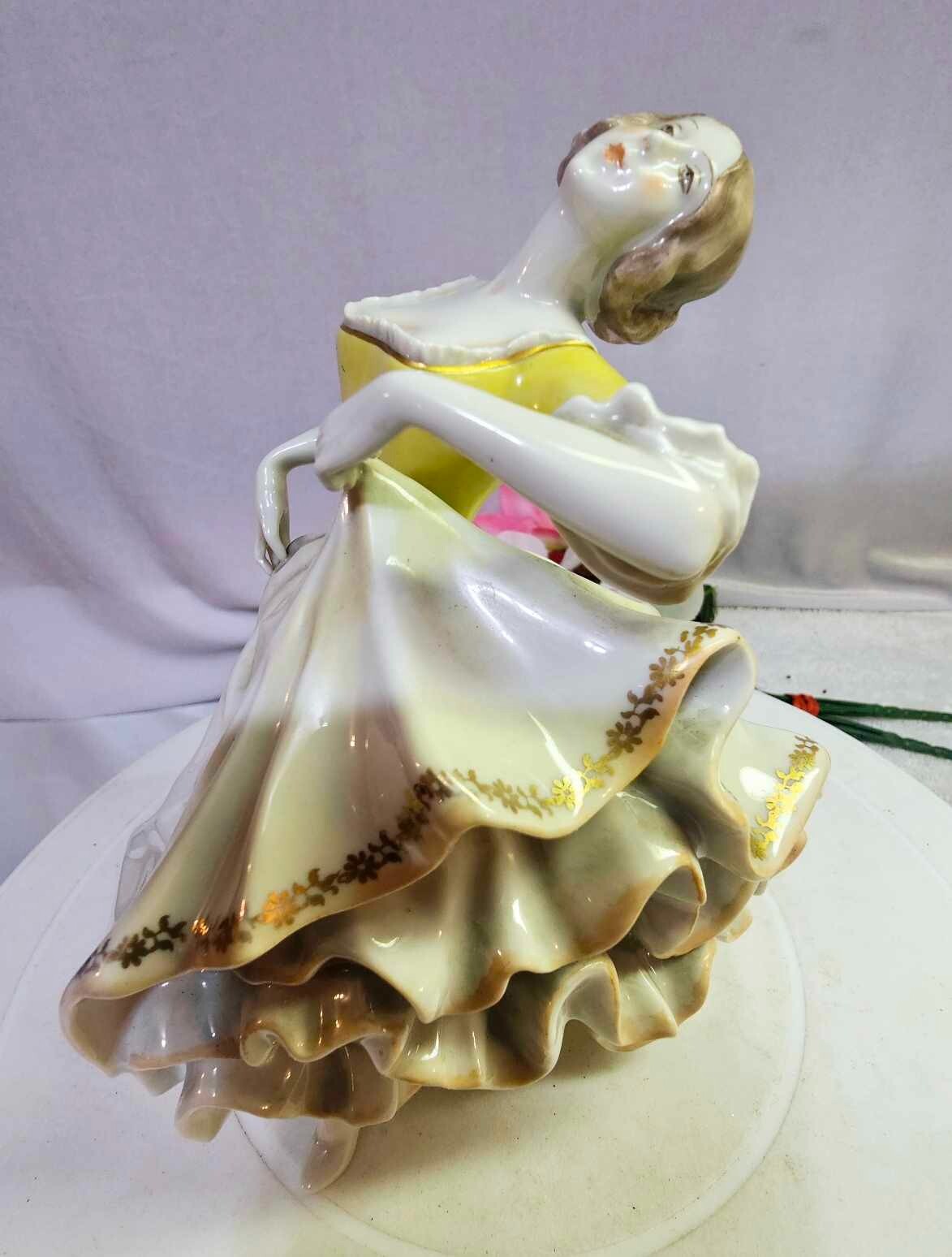 Antique German Rosenthal Porcelain Figurine Rococo Dancer kunstabteilung selb