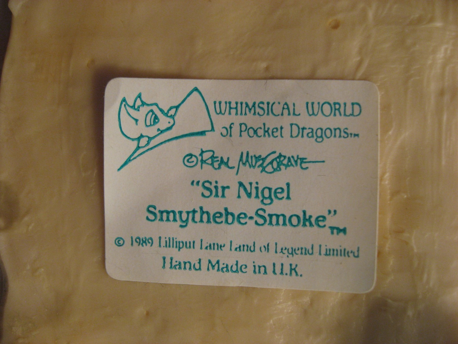 Real Musgrave Whimsical Pocket Dragons Sir Nigel Smythebe-Smoke Figure 1989