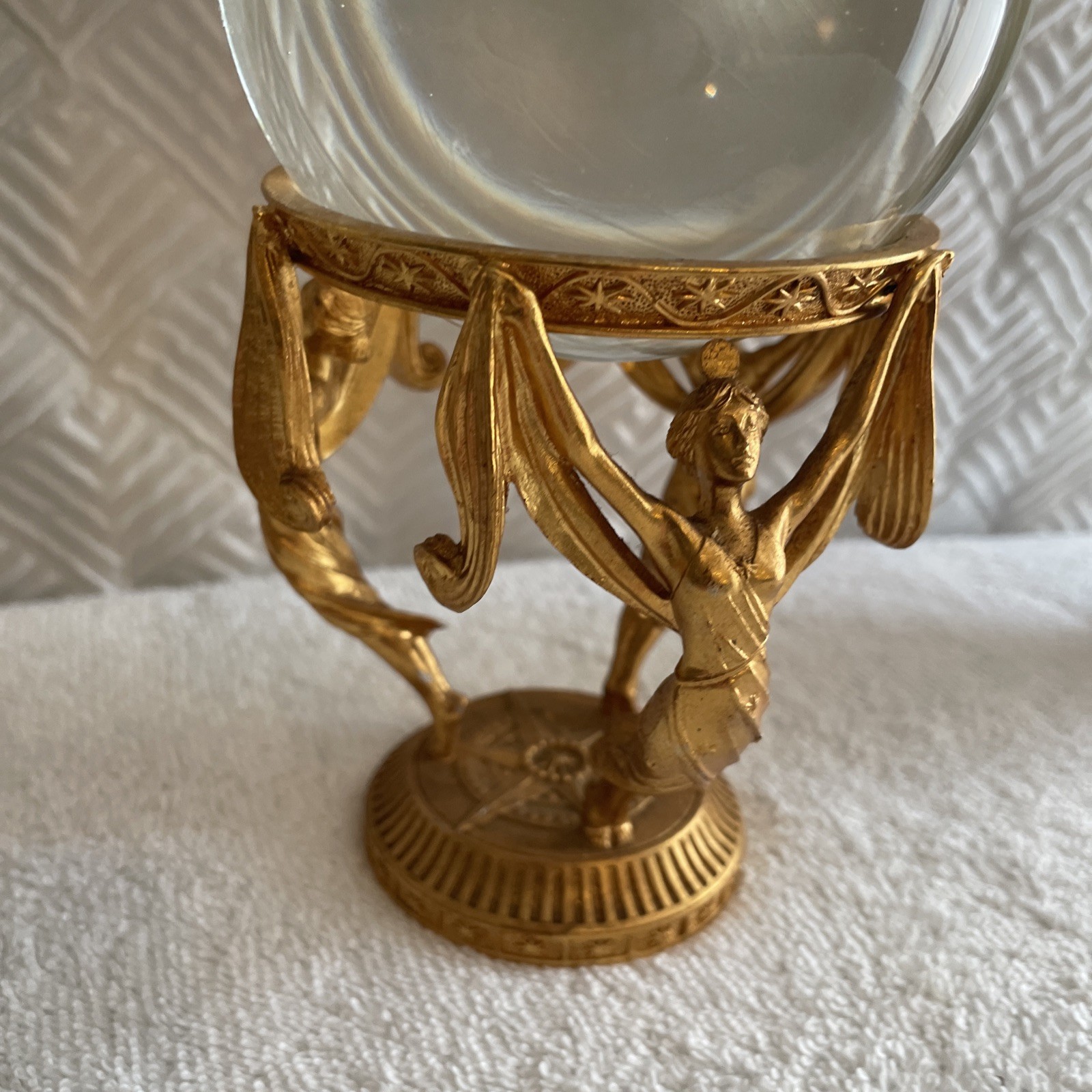 Vintage 1989 Crystal Visions Franklin Mint Crystal Ball Mystic Decor Fortune