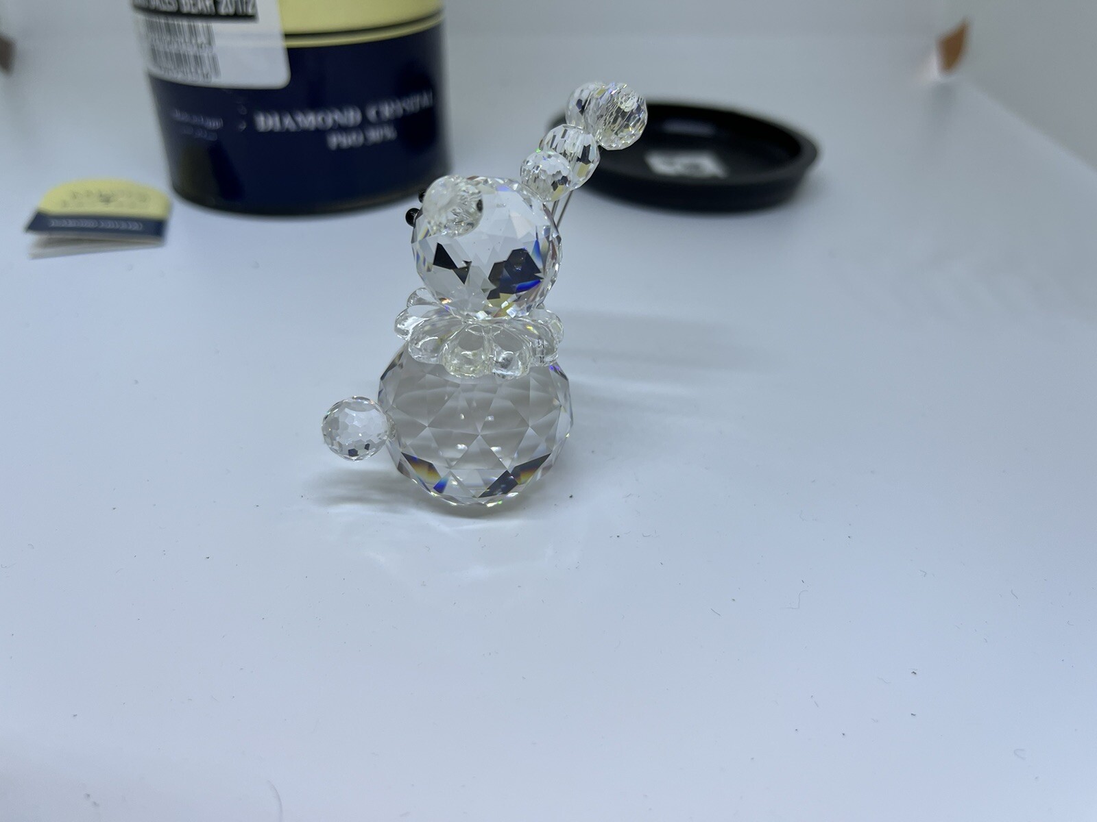 Vintage Asfour CrystalBear With Balloons Animal Figurine