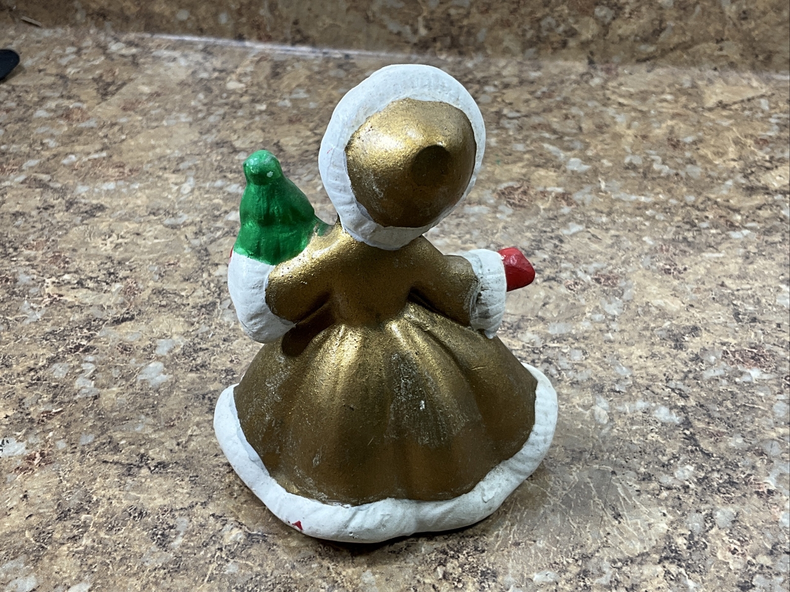 3 1950 Christmas Girl Red Poinsetta Dress Purse Hat Box & Green Gold Approx 3.5