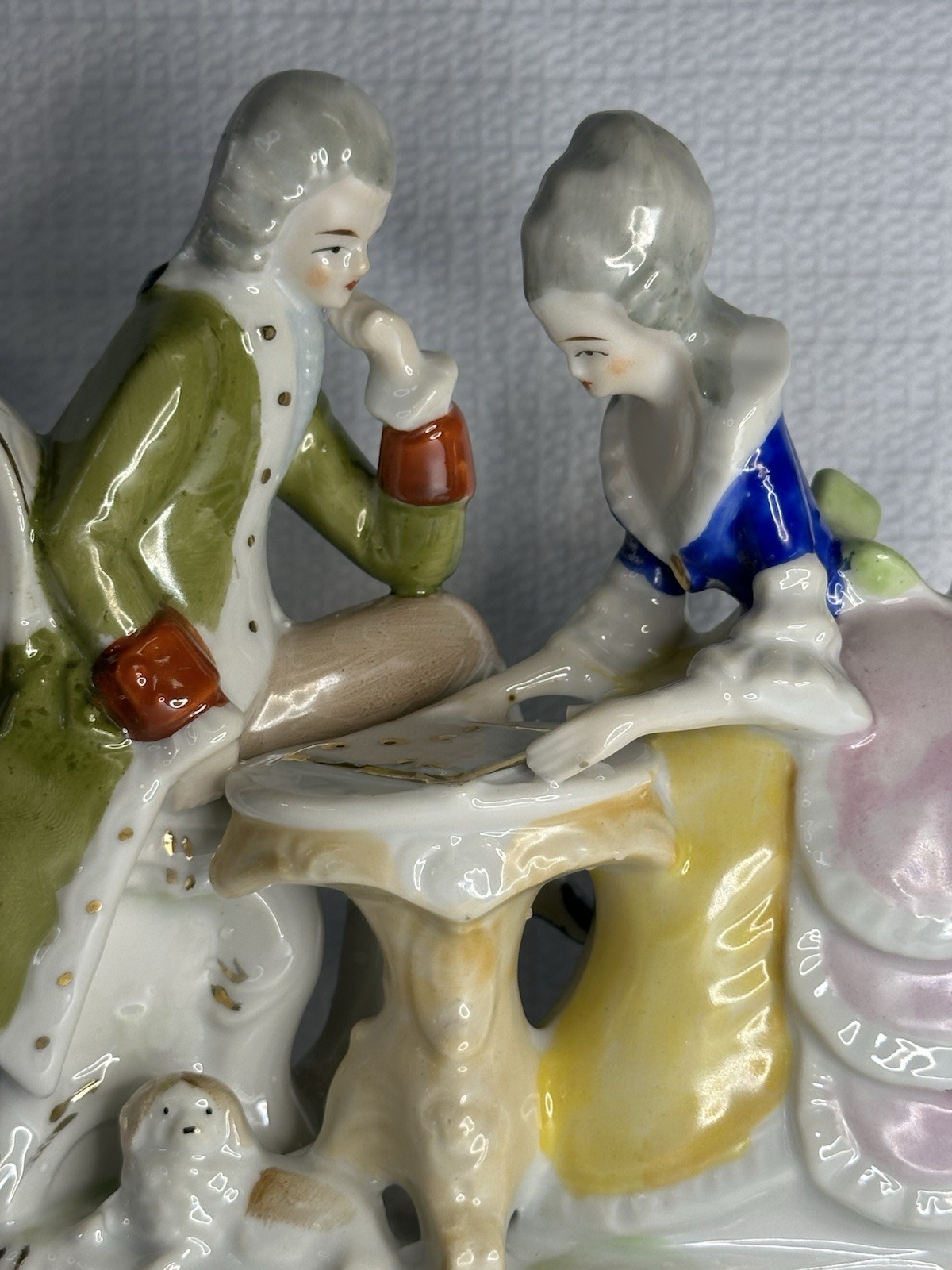 Antique Gräfenthal Porcelain Figurine Baroque Ornate Romantic Lovers Collectible