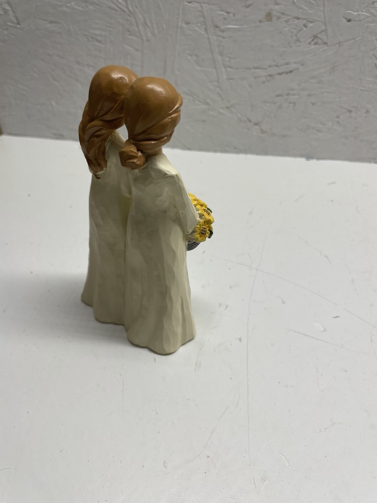 “AT HOME” America Poly Stone Figurine of Two Women-Sisters?