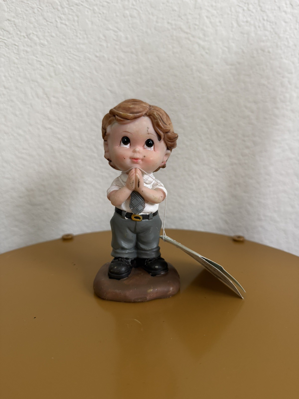 Vintage Tender Times Figurine Little Boy Praying 4 1/2”