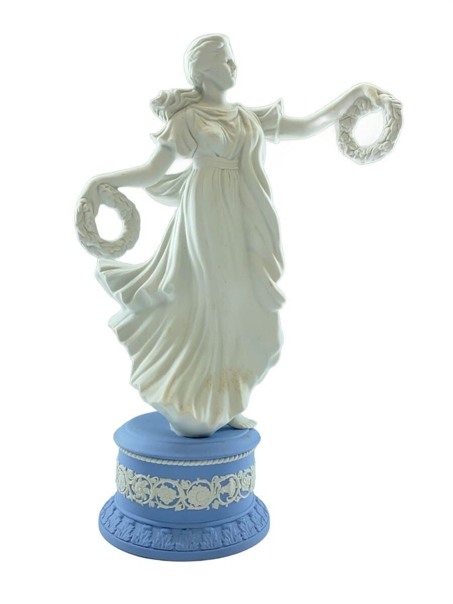 Wedgwood Jasperware Dancing Hours Figurine Bone China England Interior Vintage