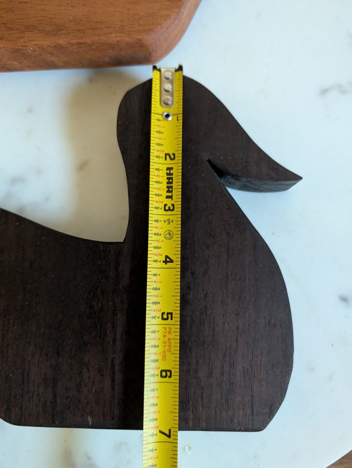 Handmade Wooden Duck Pair Mahogany Walnut Minimalist Bird Carving Decor