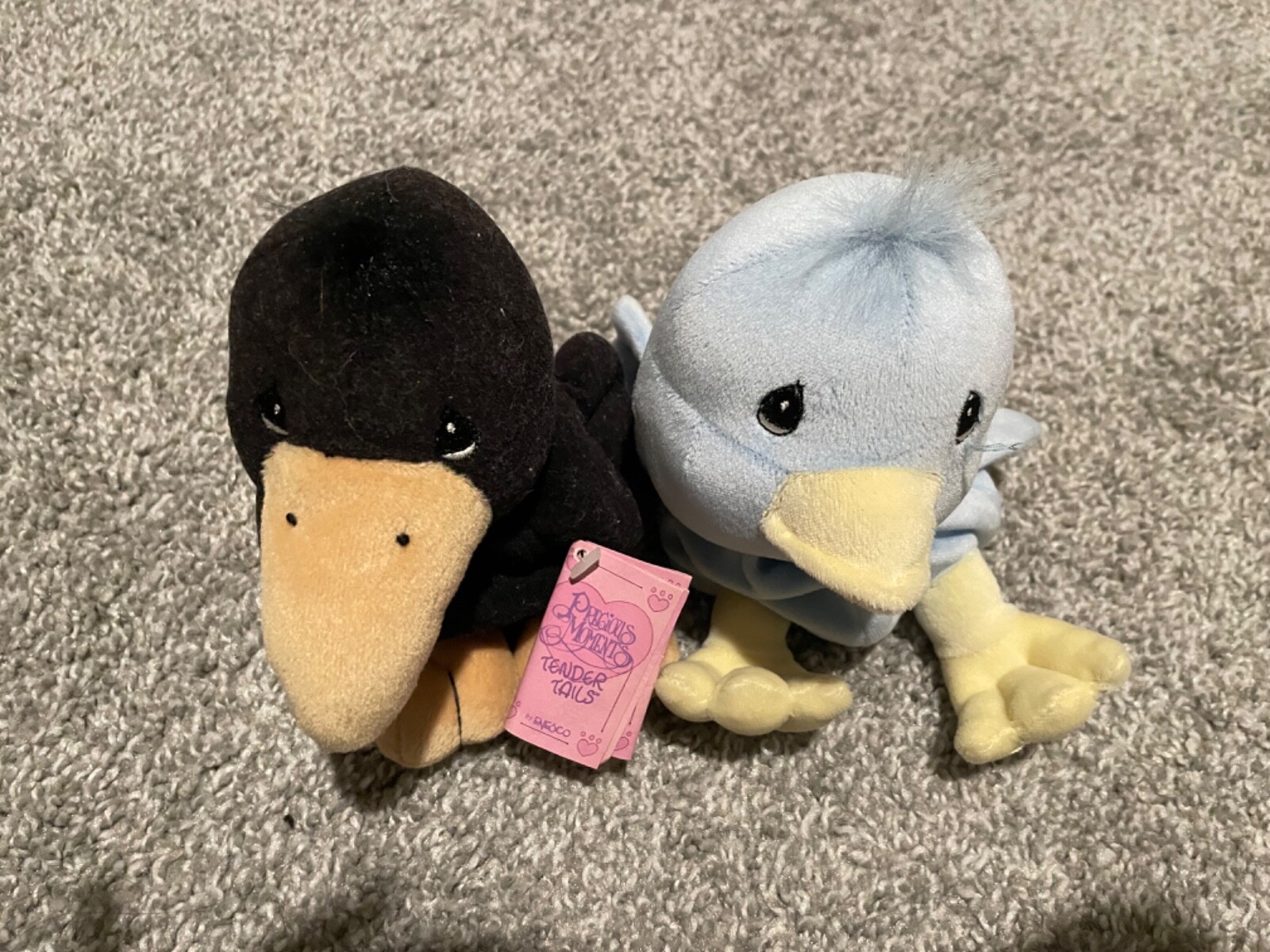 Precious Moments Tender Tails set blue bird and crow