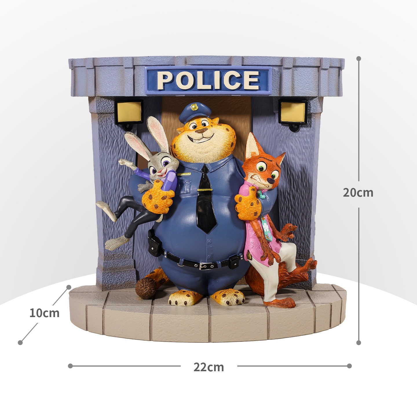 Authentic Disney Zootopia Nick Judy Benjamin Figurine Shanghai Disneyland