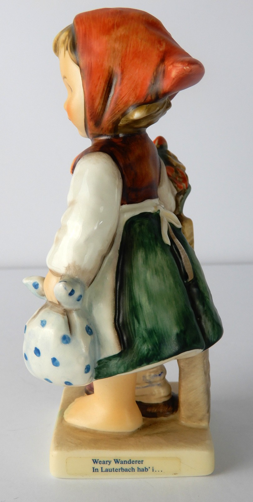 Goebel Hummel 1949 Weary Wanderer #204 Girl Porcelain Figurine W Germany