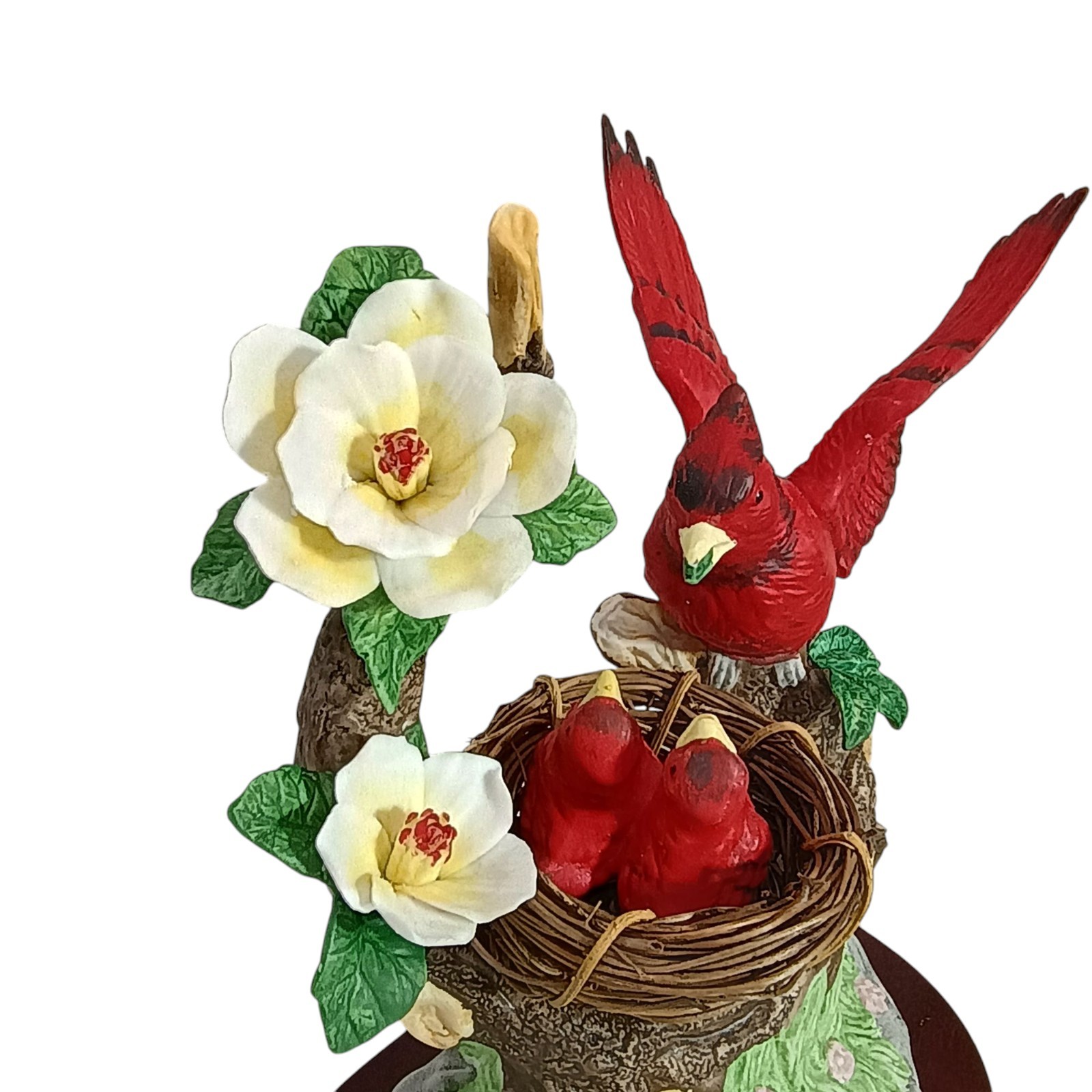 Westminster Spring Redbird Cardinals Birds Feeding Statue Figurine Sculpture