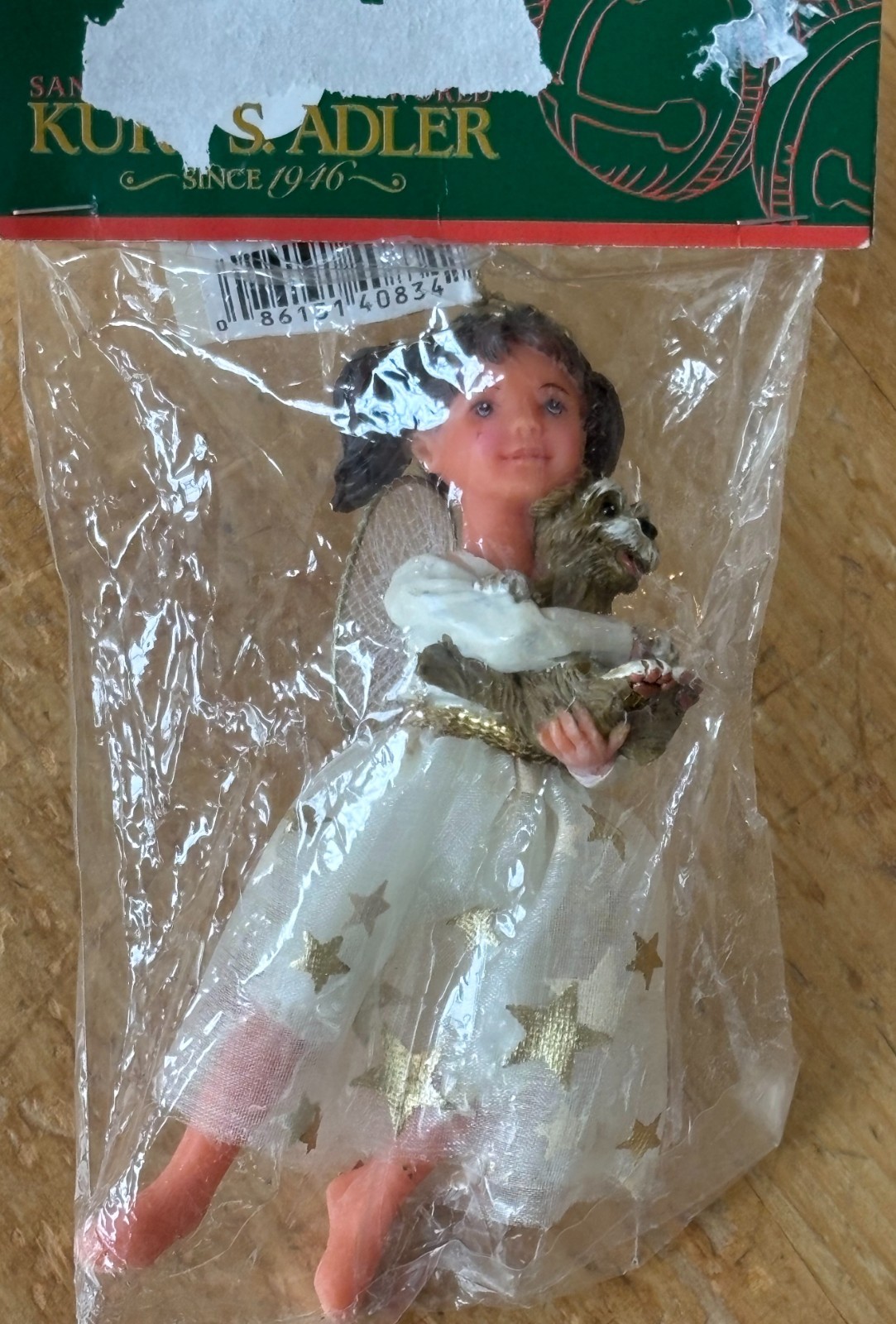 Vintage Kurt S Adler Angel with Puppy Figurine (In Original Packaging)