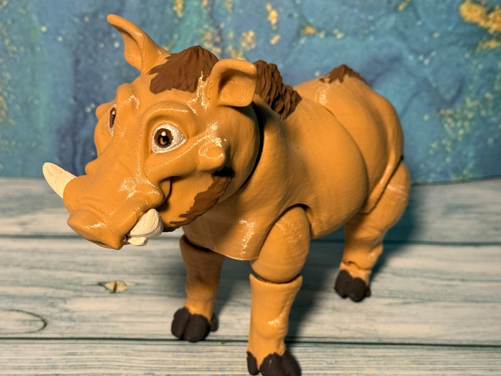 Warthog Figurine –3D Print – 8” x 5” – Fierce Wild Animal Display