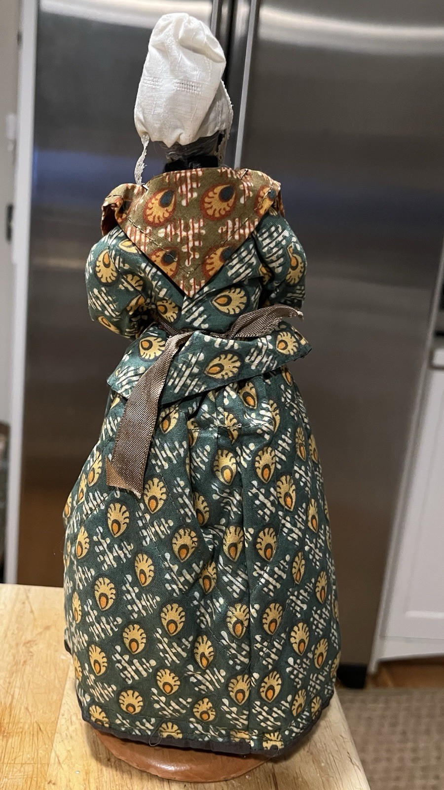 French Doll Handmade Santon De Provence France Folk Art Old Woman 12” Vintage