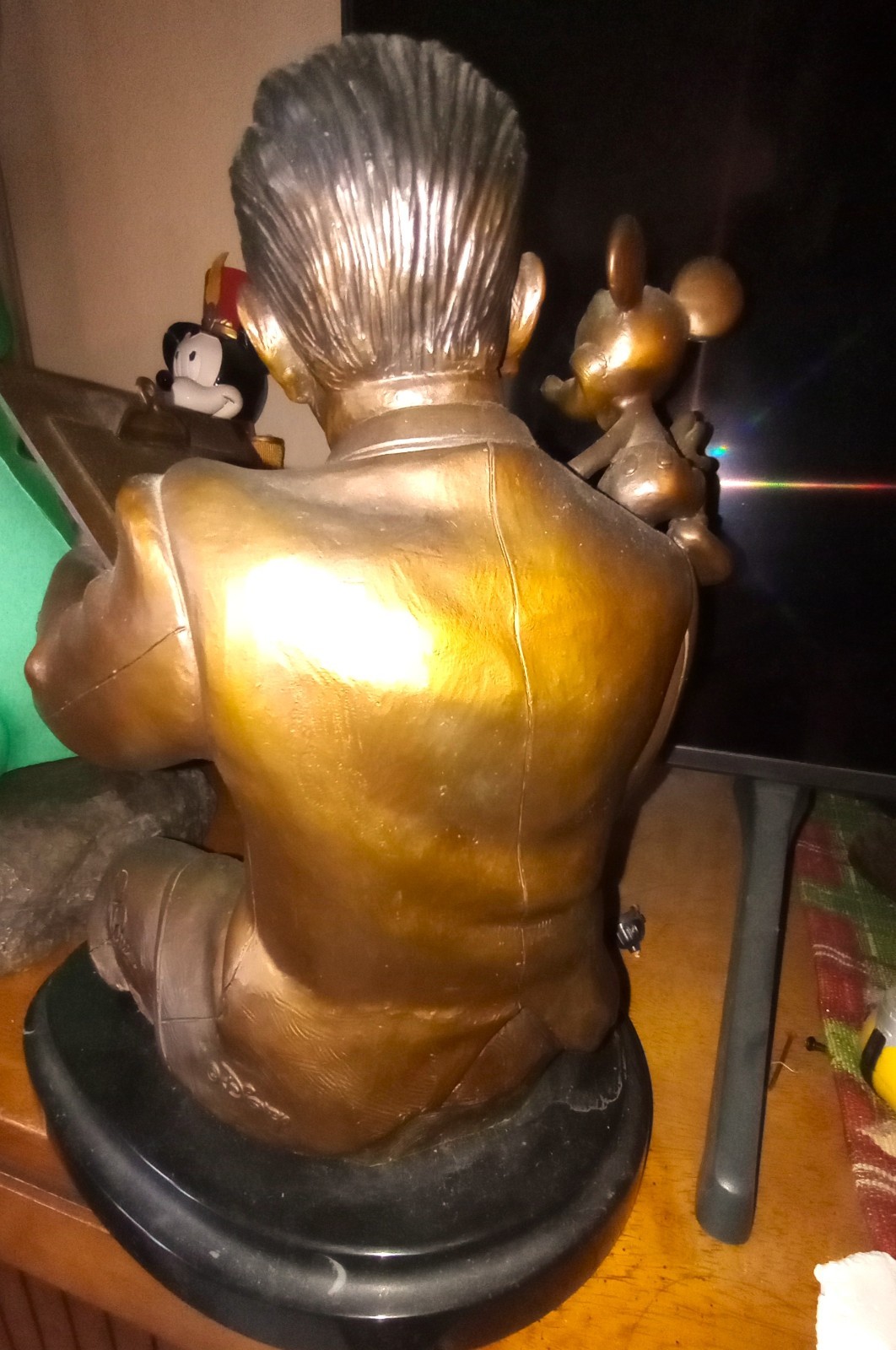 Disney figure statue Walt Disney Mickey Magic Kingdom BRONZE LE for CANCER FUND