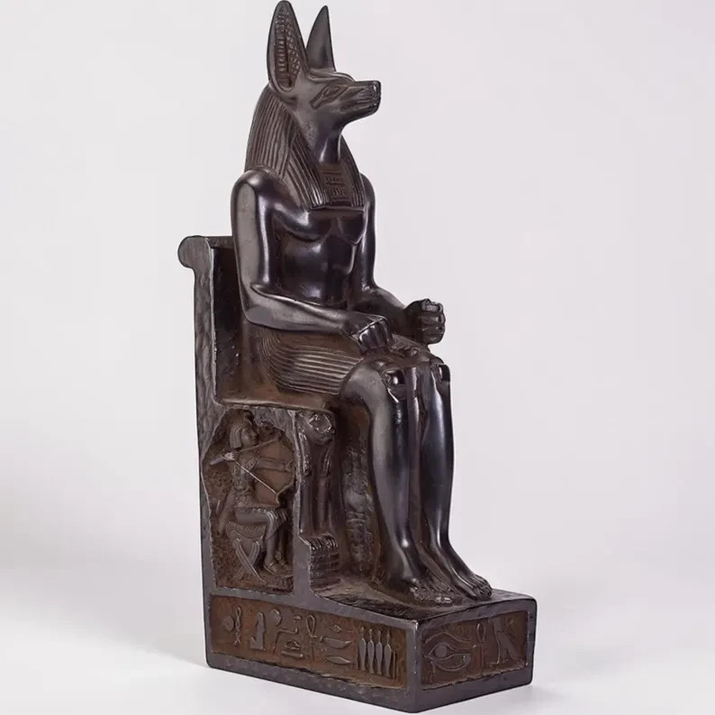 Egyptian Anubis Statue: God of Mummification Sculpture Egyptian Figure Replica